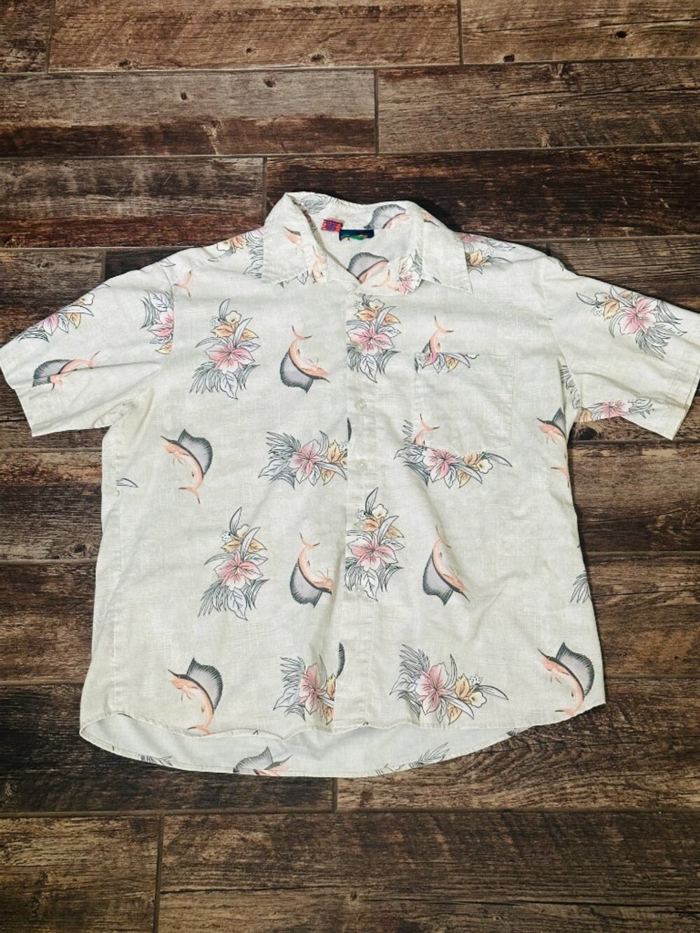 Lot of 2 Men’s Roundy Bay Short Sleeve Polyester Hawaiian Shirt - Floral - XL - Picture 3 of 11